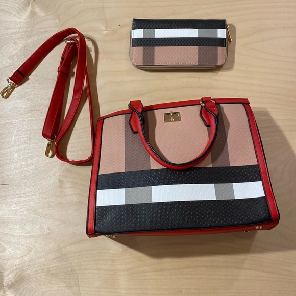 Handbag with Matching Wallet and Shoulder Strap (BX) - Picture 10 of 13